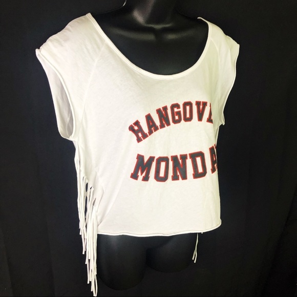 Hangover Monday Fringe Tee White 🖤 - Picture 5 of 7